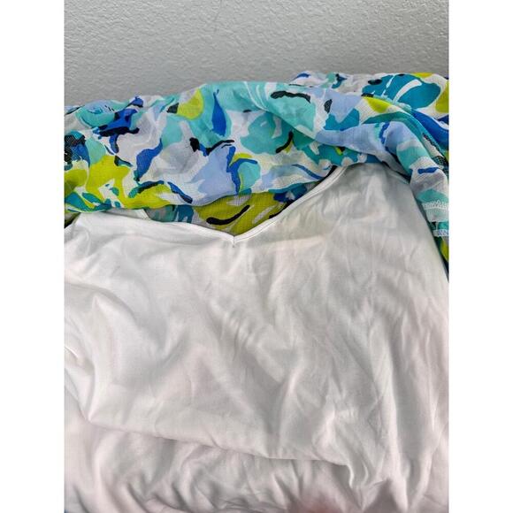 Liz Claiborne Floral Sleeveless Blouse Sheer Overlay w/ Cami Women’s XL - Picture 6 of 9